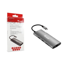 Adaptador USB tipo C Equip 1xHDMI 4k 1xUSB-C 2xUSB-A 5gb/s 1xUSB-C Pd 100w 1x1GB Rj45 1xLecto De Tarjetas