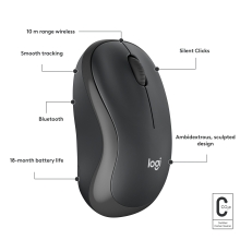 RATON INALAMBRICO LOGITECH M240 SILENT BLUETOOTH GRAFITO