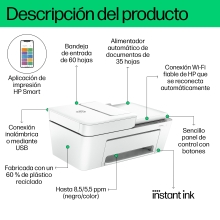 Multifunción HP DeskJet 4220E A4 WiFi blanca
