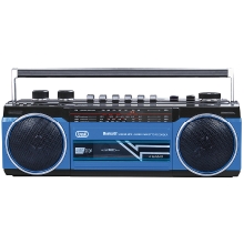 Radio grabadora portátil USB SD Bluetooth cassette Trevi RR 501 BT azul