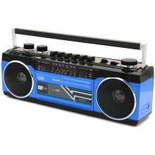 Radio grabadora portátil USB SD Bluetooth cassette Trevi RR 501 BT azul