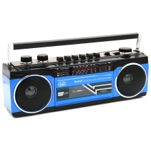 Radio grabadora portátil USB SD Bluetooth cassette Trevi RR 501 BT azul