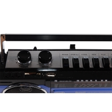 Radio grabadora portátil USB SD Bluetooth cassette Trevi RR 501 BT azul