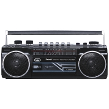 RADIO GRABADORA PORTÁTIL USB SD BLUETOOTH CASSETTE TREVI RR 501 BT NEGRO