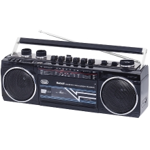 RADIO GRABADORA PORTÁTIL USB SD BLUETOOTH CASSETTE TREVI RR 501 BT NEGRO