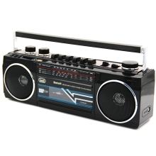 RADIO GRABADORA PORTÁTIL USB SD BLUETOOTH CASSETTE TREVI RR 501 BT NEGRO