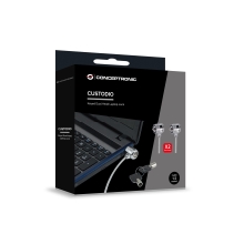Cable de seguridad de portátil Conceptronic con doble cabezal y llave 1.5m