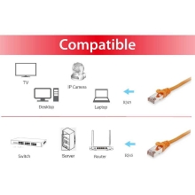 Cable de red Equip S/FTP Cat6A 0.5m LS0H naranja