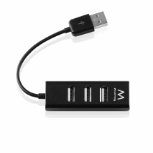 Hub usb Ewent 4 puertos usb 2.0 negro