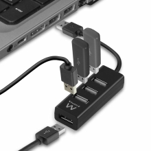 Hub usb Ewent 4 puertos usb 2.0 negro