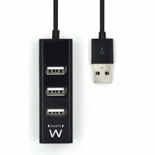 Hub usb Ewent 4 puertos usb 2.0 negro