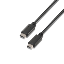 Cable Aisens usb 2.0 tipo c m/m 3A 0.5m negro