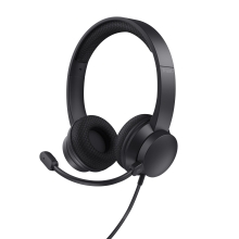 Auriculares Trust Ayda USB + adaptador USB tipo C negro