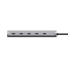 Hub USB tipo C Trust Halyx aluminio 4 puertos USB-C y 1 USB-C pass-through de 100W