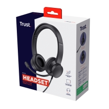 Auriculares Trust Ayda con micrófono plegable jack 3.5mm negro