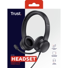 Auriculares Trust Ayda con micrófono plegable jack 3.5mm negro