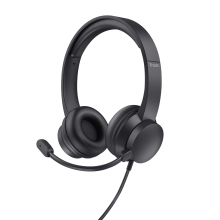 Auriculares Trust Ayda con micrófono plegable USB negro