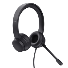 Auriculares Trust Ayda con micrófono plegable USB negro