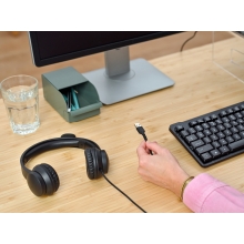 Auriculares Trust Ayda con micrófono plegable USB negro