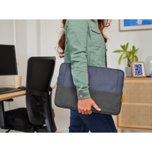 Funda Trust Lisboa Soft Sleeve hasta 16" negro/azul