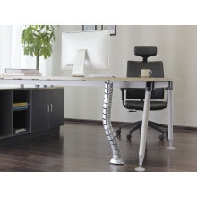Organizador de cables Equip de doble canal plata