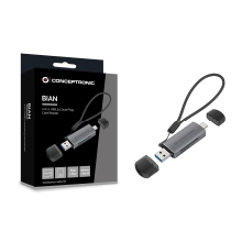 Lector de tarjetas externo Concentronic BIAN05G USB tipo C y USB-A