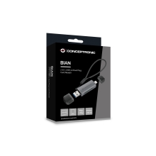Lector de tarjetas externo Concentronic BIAN05G USB tipo C y USB-A
