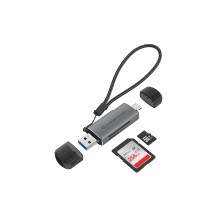 Lector de tarjetas externo Concentronic BIAN05G USB tipo C y USB-A