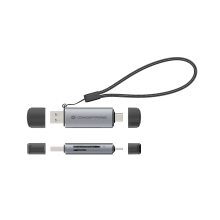 Lector de tarjetas externo Concentronic BIAN05G USB tipo C y USB-A