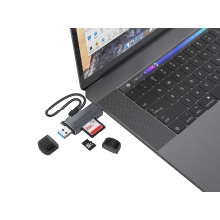 Lector de tarjetas externo Concentronic BIAN05G USB tipo C y USB-A