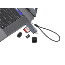Lector de tarjetas externo Concentronic BIAN05G USB tipo C y USB-A