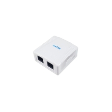 Roseta de superficie Equip 235216 Cat6A 2 hembra RJ45 blanco