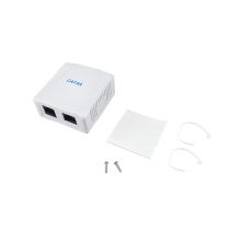 Roseta de superficie Equip 235216 Cat6A 2 hembra RJ45 blanco