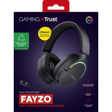 Auricular Bluetooth y USB-C Trust Gaming Fayzo GXT 491 RGB negro