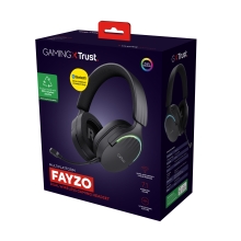 Auricular Bluetooth y USB-C Trust Gaming Fayzo GXT 491 RGB negro
