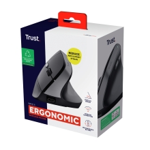Ratón inalámbrico Trust Ergo Bayo II ergonómico vertical con batería y 6 botones