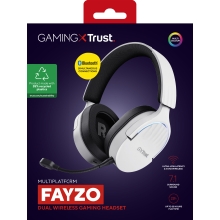 Auricular Bluetooth y USB-C Trust Gaming Fayzo GXT 491 RGB blanco