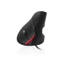Ratón Ewent EW3156 ergonómico vertical 1000 DPI negro