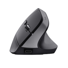 Ratón inalámbrico Trust Ergo Bayo II+ ergonómico vertical carga USB-C negro