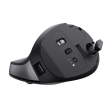 Ratón inalámbrico Trust Ergo Bayo II+ ergonómico vertical carga USB-C negro