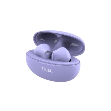 Auriculares Bluetooth Trust Yavi con control táctil 23h violeta