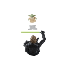 Figura hasbro star wars the book of boba fett luke skywalker & grogu