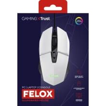Ratón Trust Gaming RGB GXT 109W Felox 25066 iluminación LED 6 botones y cable de 150cm