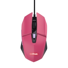Ratón Trust Gaming RGB GXT 109P Felox 25066 iluminación LED 6 botones y cable de 150cm rosa