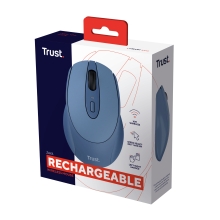 Ratón inalámbrico Trust Zaya 25039 recargable USB-C con 4 botones azul