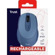 Ratón inalámbrico Trust Zaya 25039 recargable USB-C con 4 botones azul