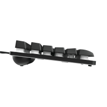 Teclado Trust Gaming GXT 833 Thado metálico compacto con iluminación multicolor