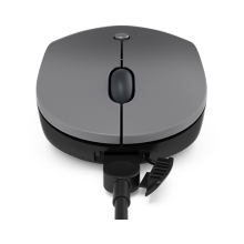 Ratón inalámbrico Lenovo Go USB tipo C en color gris y negro