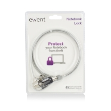 Cable de seguridad Ewent cierre kensington (universal) para portátil - 2 llaves - 1.5m