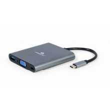 Adaptador Gembird USB tipo c 6 en 1 (Hub 3.1 HDMI VGA PD y lector de tarjetas)